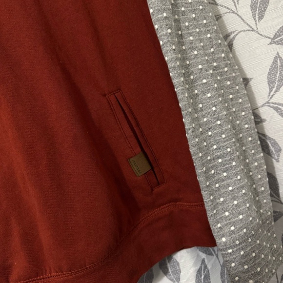 Maurices Gray and Burnt Orange Raglan Hoodie - Picture 2 of 4